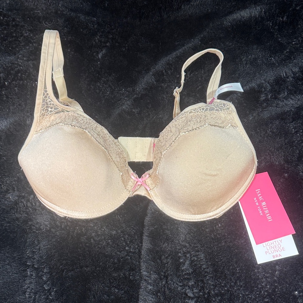Isaac Mizrahi Tan Lightly Lined Plunge Bra